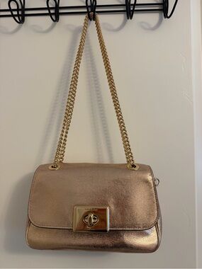 Coach rose Gold Metallic Chain Shoulder Bag Crossbody bag